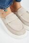 Tale Women's Genuine Leather Belted Sabo Beige Slippers - 4
