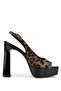 Women's Vegan Leopard Heeled Shoes