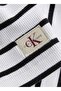 Women's Black and White Striped Dress J20J225263-0K4 - 7