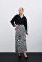 Zebra Pattern Skirt - Black - 2