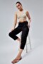 بنطلون نسائي بحزام على شكل جزرة - 3