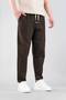 Men's Jogger Linen Pants Elastic Waist Drawstring Cotton Casual Boyfriend Pants Brown - 5