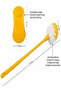 Toilet Brush with Holder (52 cm)-Yellow - 4