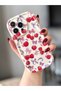 Iphone 14 pro max cherry / bow patterned ecru color case - 2