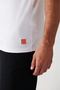 Men's White Ultrasoft Crew Neck Printed T-Shirt A31Y1047 - 3