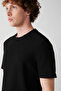 Men's Black 100% Cotton Crew Neck T-Shirt A31Y1164 - 3