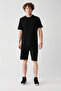 Men's Black 100% Cotton Crew Neck T-Shirt A31Y1164 - 5