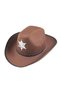 Kids cowboy hat - wild west cowboy sheriff hat brown color - 2