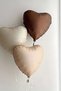 Set of 5 Cream Retro Heart Foil Balloons 18 inches (45 cm) - 8