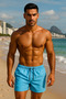 شورت سباحة أزرق للرجال - Jpstfiji Jjswim Solid Sn Ly،12225961-ether - 4