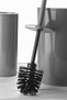 Flores 2-Piece Bathroom Set Trash Can Toilet Brush - Gray - 6