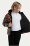 Girl's Smiling Emoji Fleece Fur Water and Windproof Hooded Winter Puffer Coat with Pockets - 2