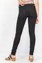 Women Slandy Super Skinny Midi Waist Denim Jeans, Black - 3
