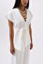 Lace Detail White Vest - 4