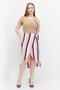 Women Stripe Wrap Skirt, Multicolor - 2