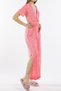 Women's Pareo Jumpsuit Beach Dress Neon Lace Pink - 3