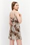 Women Animal Print Mini Dress, Black - 2