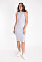 Midi Pencil Dress with Slits Rmr90090 - 5