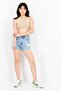 Women Regular Fit Graphic Printed Denim Shorts, Blue - 4
