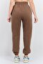 Women Regular Fit Solid Pull On Jogger Pants, Brown - 3