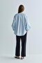 Navy Blue Zoe Linen Trousers with Elastic Waist - 3