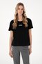 Women's Black Crew Neck T-Shirt 50305824-Vr046 - 3