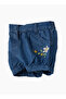 Girls Blue Embroidered Bubble Shorts - 4