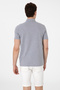 Men's Regular Fit Polo Neck Gray Melange Basic T-Shirt 50306007-Vr086 - 5