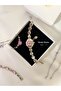 Pinterest Model Pink Heart Charm Vintage Clock Gift in Special Box