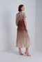 Brown Glitter Detailed Boat Neck Blouse - 5