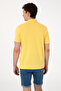 Men's Regular Fit Polo Neck Yellow Basic T-Shirt 50306007-Vr044 - 5
