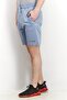 Men Regular Fit Drawstring Printed Shorts, Light Blue - 3