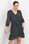 Women Embroidered Mini Dress, Black - 4