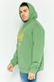 Men Graphic Print Long Sleeves Hoodies, Green - 4
