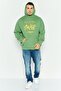 Men Graphic Print Long Sleeves Hoodies, Green - 3