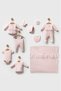 Soft Touch Cotton Soft Textured 10 Piece Baby Girl Hospital Discharge Set with Ruffled Embroidery Detail - 2