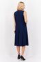 Women Plain Midi Dress, Navy - 3
