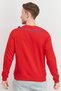 Men Sportswear Fit Crew Neck Brand Logo Sweatshirt, Red - 4