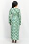 Women Long Sleeve Allover Print Midi Dress, Multicolor - 2