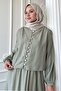 Mint Suit with Elastic Button Detailed Skirt - 3