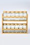 Mien Bamboo Spice Rack with Stand and Bamboo Lid 25 Piece Countertop