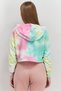 Women Sportswear Fit Long Sleeve Tie Dye Hoodie, Multicolor - 4