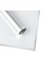 Silver Floral Wrapping Paper with Silver Edge 20 Pcs, Waterproof Matte Transparent Bouquet Wrapping Paper, 58X58 cm - 5
