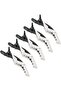 Hair Sectioning Clips 6PCS for Makeup for Hairdressing (Black and white) - 2