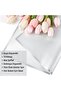 Silver Floral Wrapping Paper with Silver Edge 20 Pcs, Waterproof Matte Transparent Bouquet Wrapping Paper, 58X58 cm - 4
