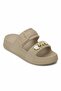 Evona Women's Nude Wet Floor Stone Slippers - 5