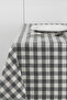 Gray Large Square Pattern Gingham Tablecloth - 3