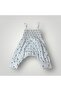 1/5 Year Old Baby Baggy Clothes White with Navy Blue Polka Dots - 3
