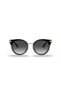 Women's Black Organic (Uv) Glass Steel Closed Frame Oval - Round Sunglasses Dg4394 3246/8g 50-2 - 2