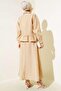 Women's Crinkled Rope Belted Skirted Double Suit - 3